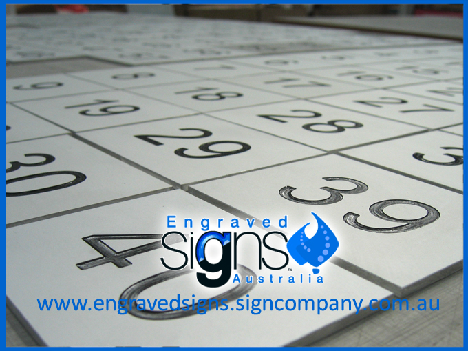 Anodised Aluminium Door and Letter box numbers engraved into metal