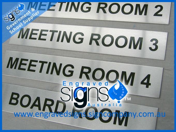 Meeting room and door signs