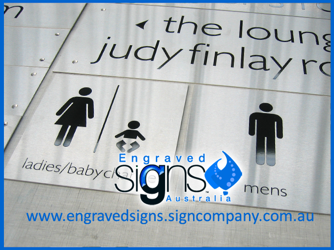 Ladies / Babychange and Mens special door sign used above doorway. Not Tactile but used above door or corridor