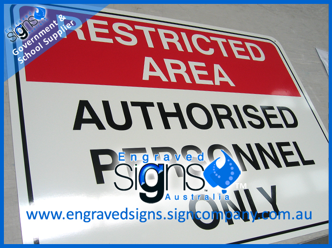 Restricted Area Authorised Personnel Only Metal sign for fence