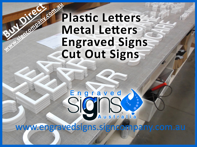 Shop signage makers like these cut out letters for inside shop wall sign